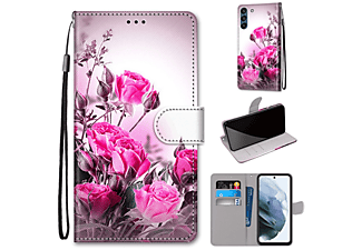 KÖNIG DESIGN Book Case, Bookcover, Samsung, Galaxy S21 FE, Wildrose