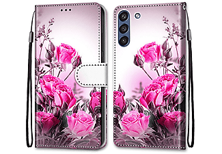 KÖNIG DESIGN Book Case, Bookcover, Samsung, Galaxy S21 FE, Wildrose