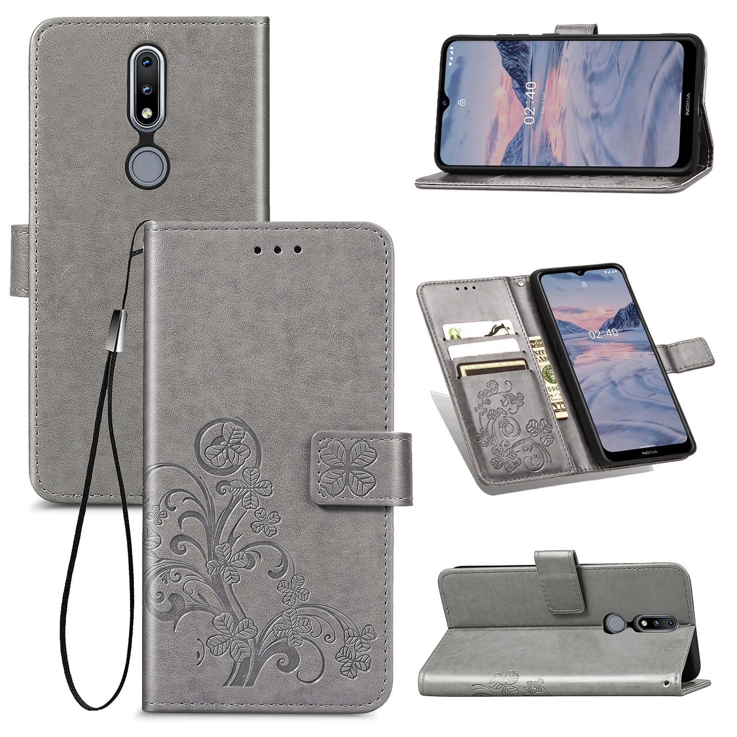 Case, 2023-04-02T00:00:00.000+02:00, Grau KÖNIG DESIGN Nokia, Book Bookcover,