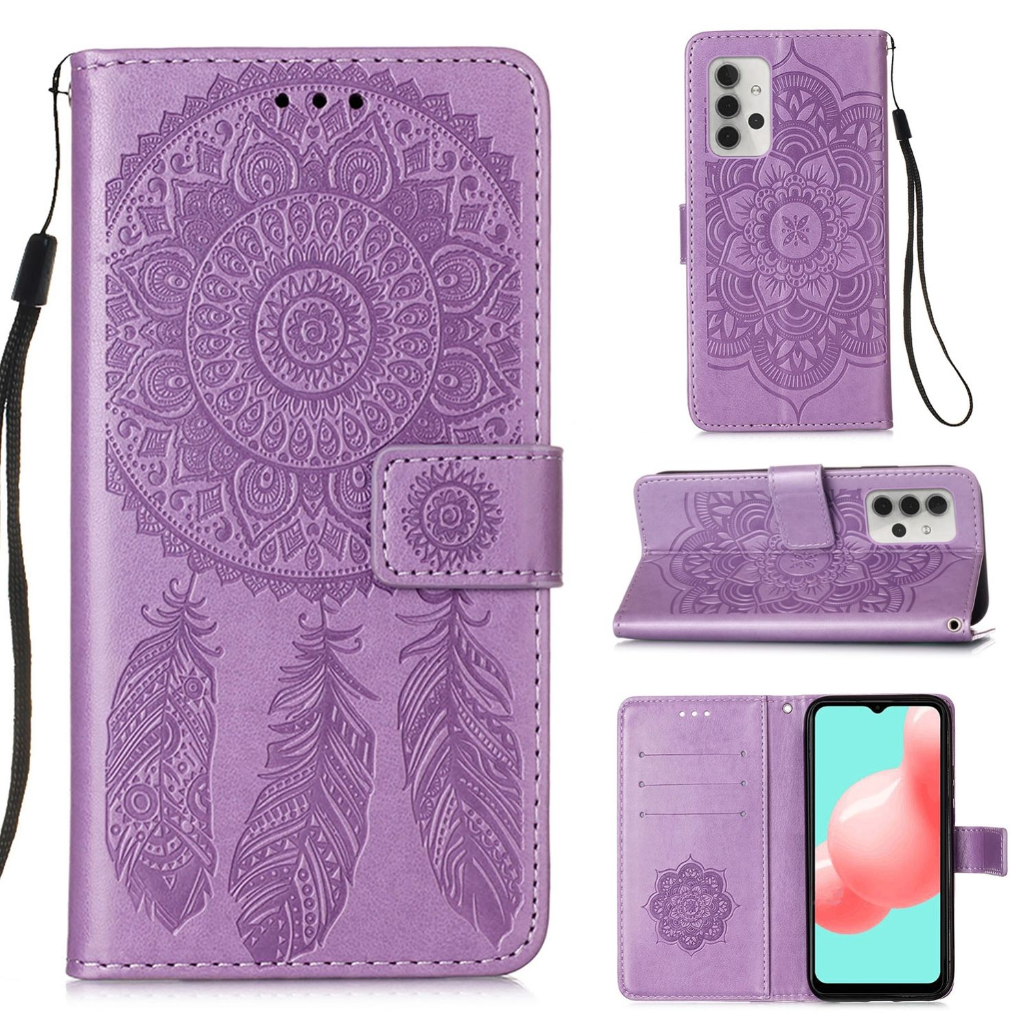 KÖNIG DESIGN Book Case, Galaxy 5G, Violett A32 Samsung, Bookcover