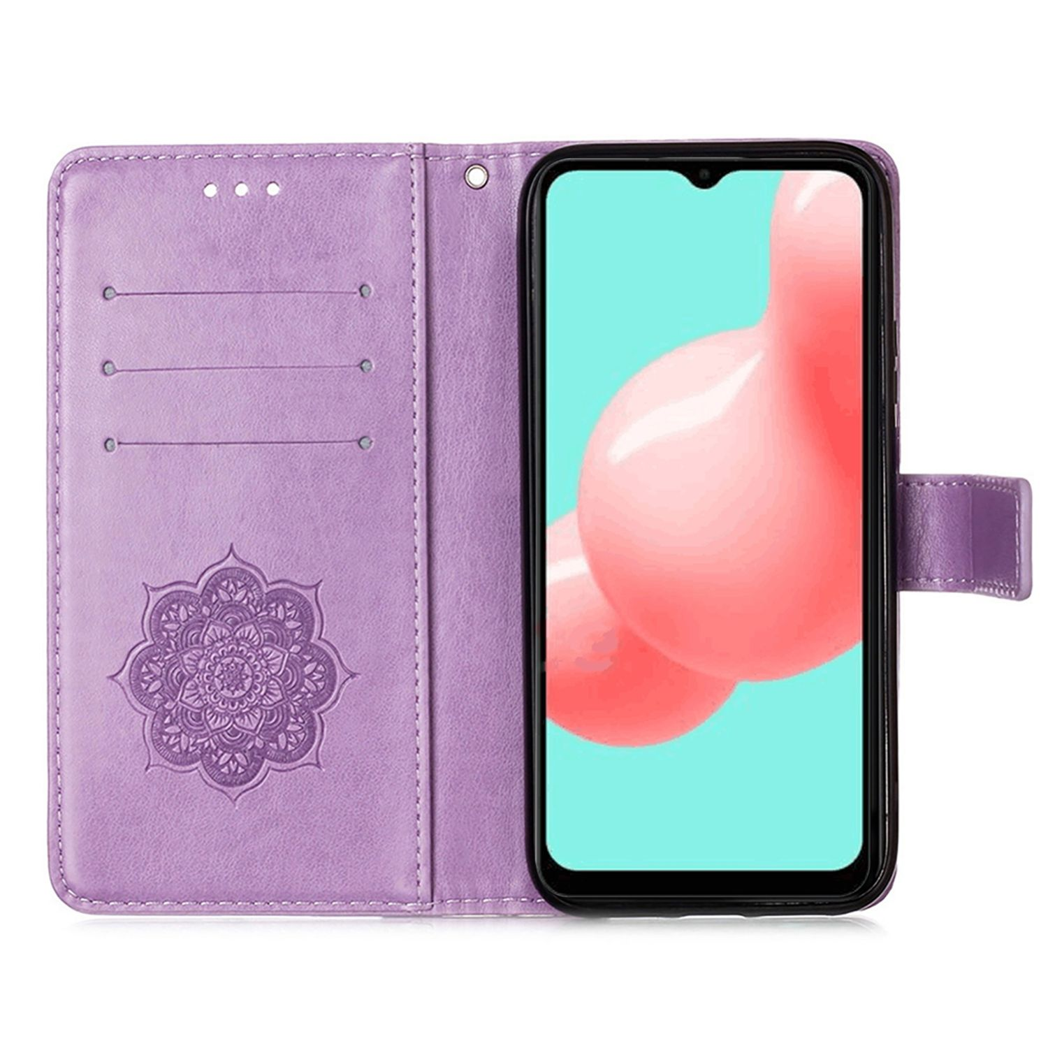 KÖNIG DESIGN Galaxy A32 5G, Bookcover, Book Violett Case, Samsung