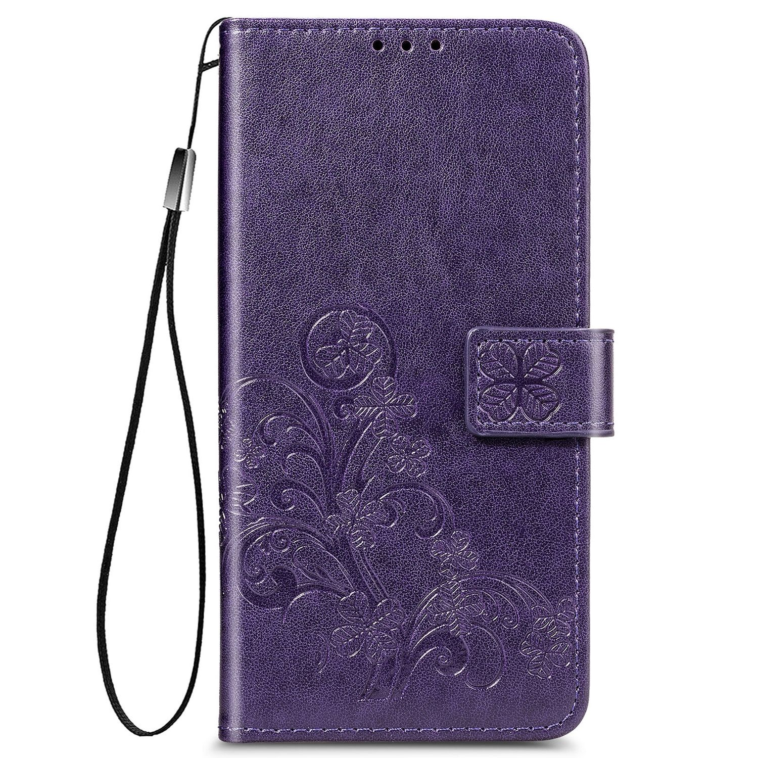 5G Book 4G Violett Galaxy DESIGN / KÖNIG A52 / Case, Bookcover, Samsung, A52s,