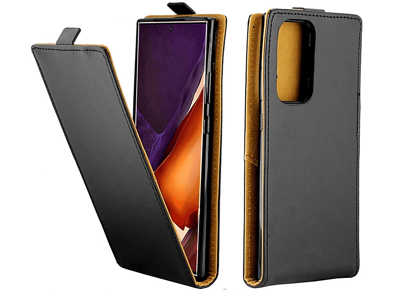 Schwarz Samsung, Cover, Note DESIGN Galaxy Ultra, 20 Flip Flipcase, KÖNIG