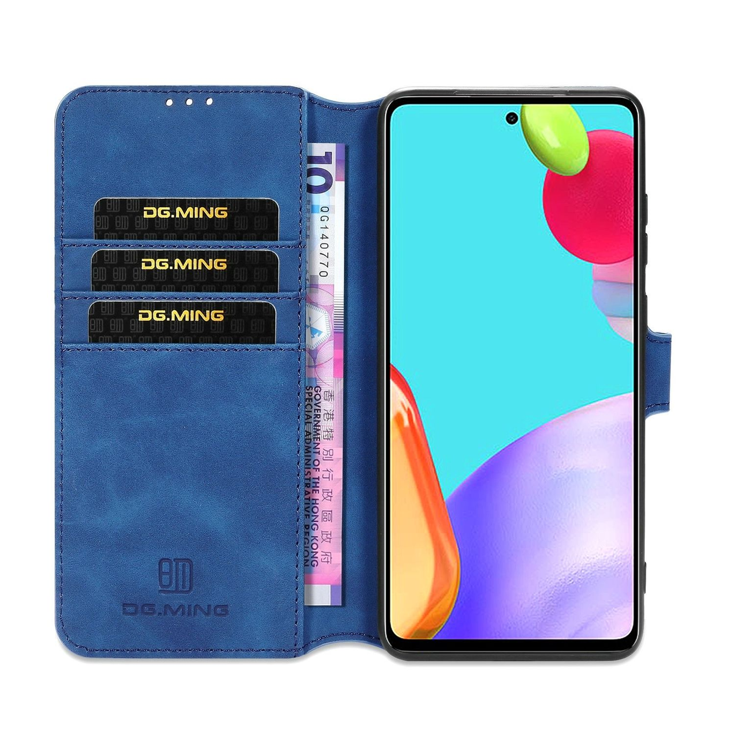 KÖNIG DESIGN Book Case, Bookcover, Blau Galaxy Samsung, 5G A52 / / 4G A52s