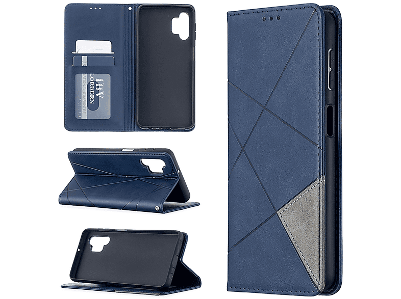 KÖNIG DESIGN Book Blau Case, 5G, Bookcover, A32 Samsung, Galaxy