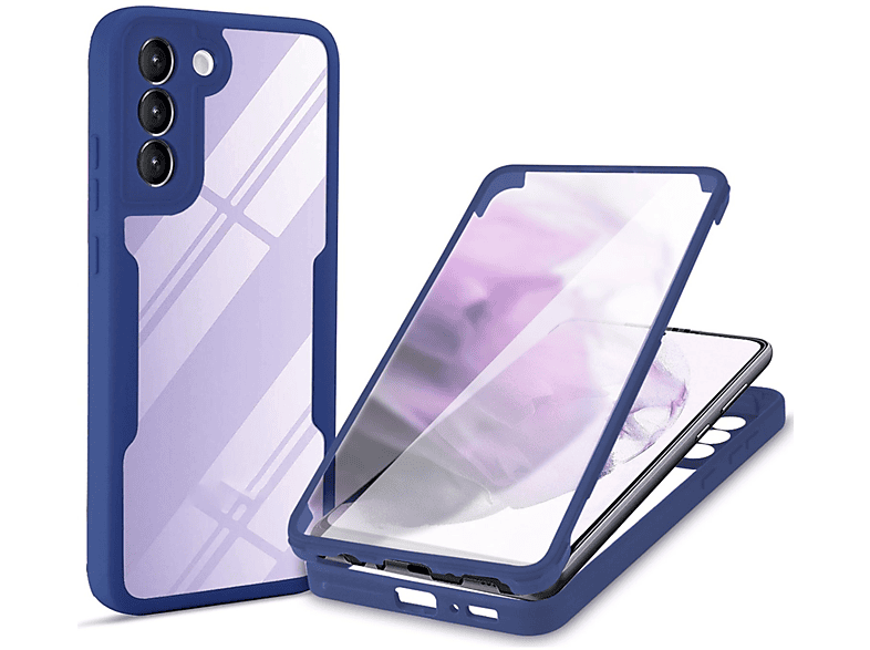KÖNIG DESIGN Case, Full Cover, Samsung, Galaxy S22 5G, Blau