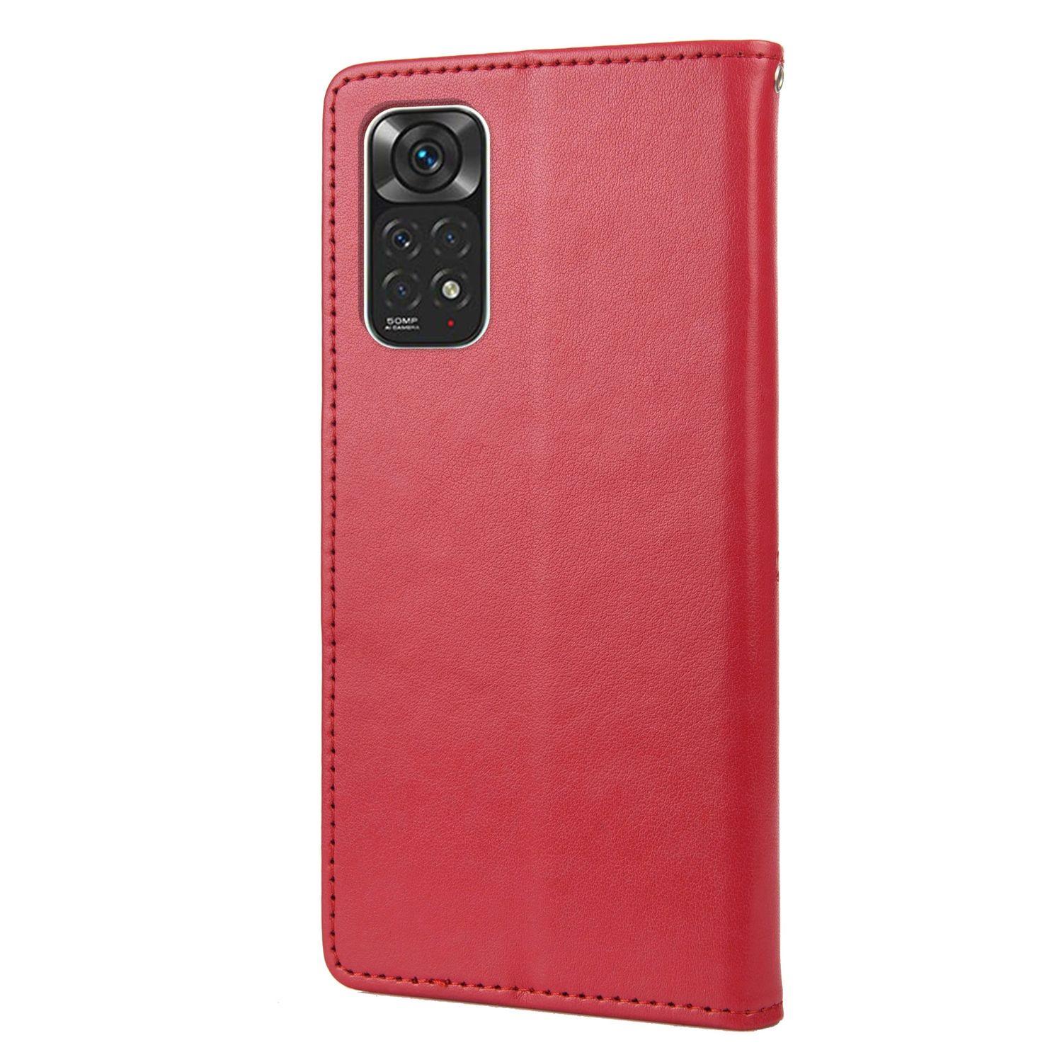 Note 11S Rot 11 Case, Redmi Global, DESIGN Note KÖNIG Xiaomi, / Bookcover, Book