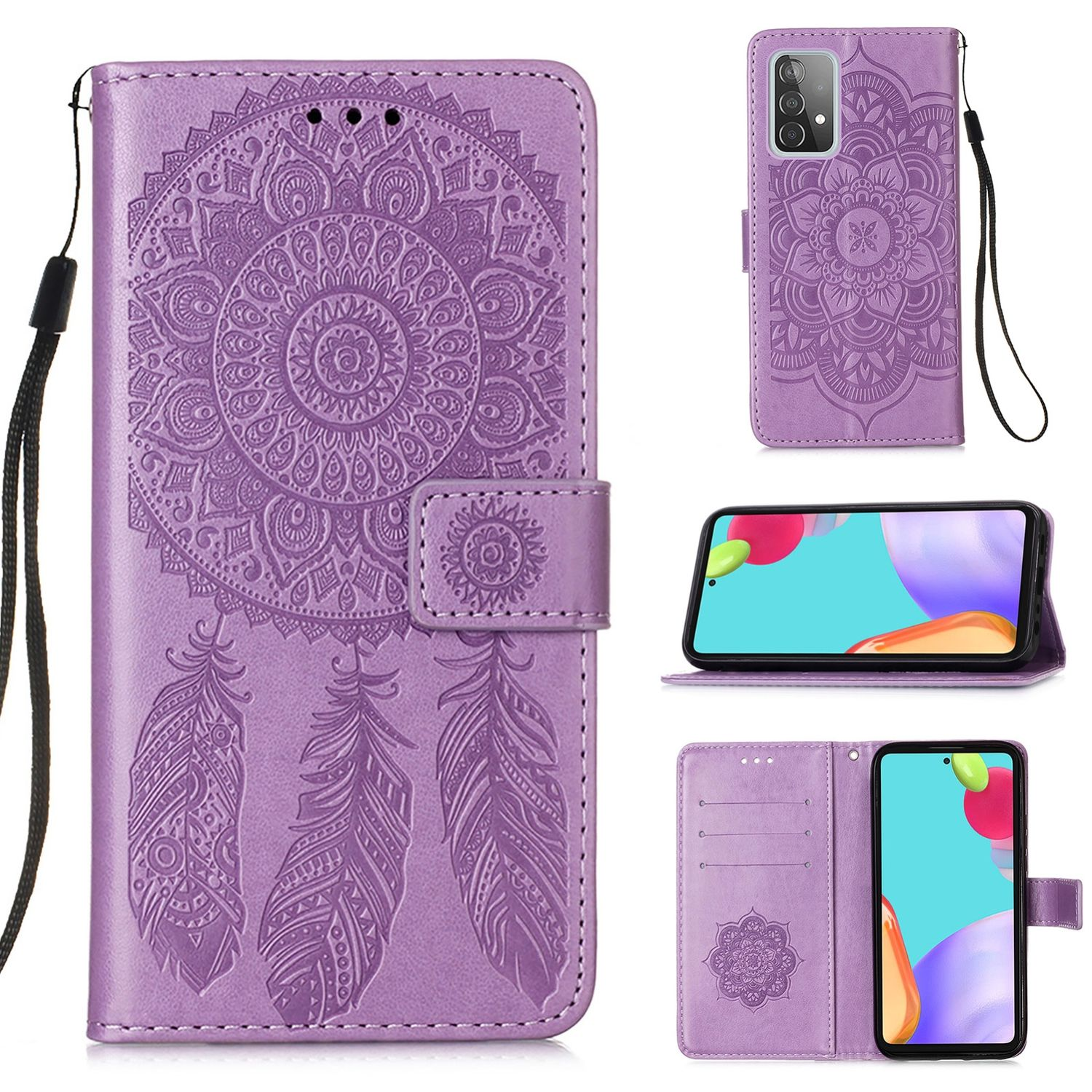 KÖNIG DESIGN Book Galaxy A52 Violett 4G 5G Case, A52s, Samsung, / / Bookcover