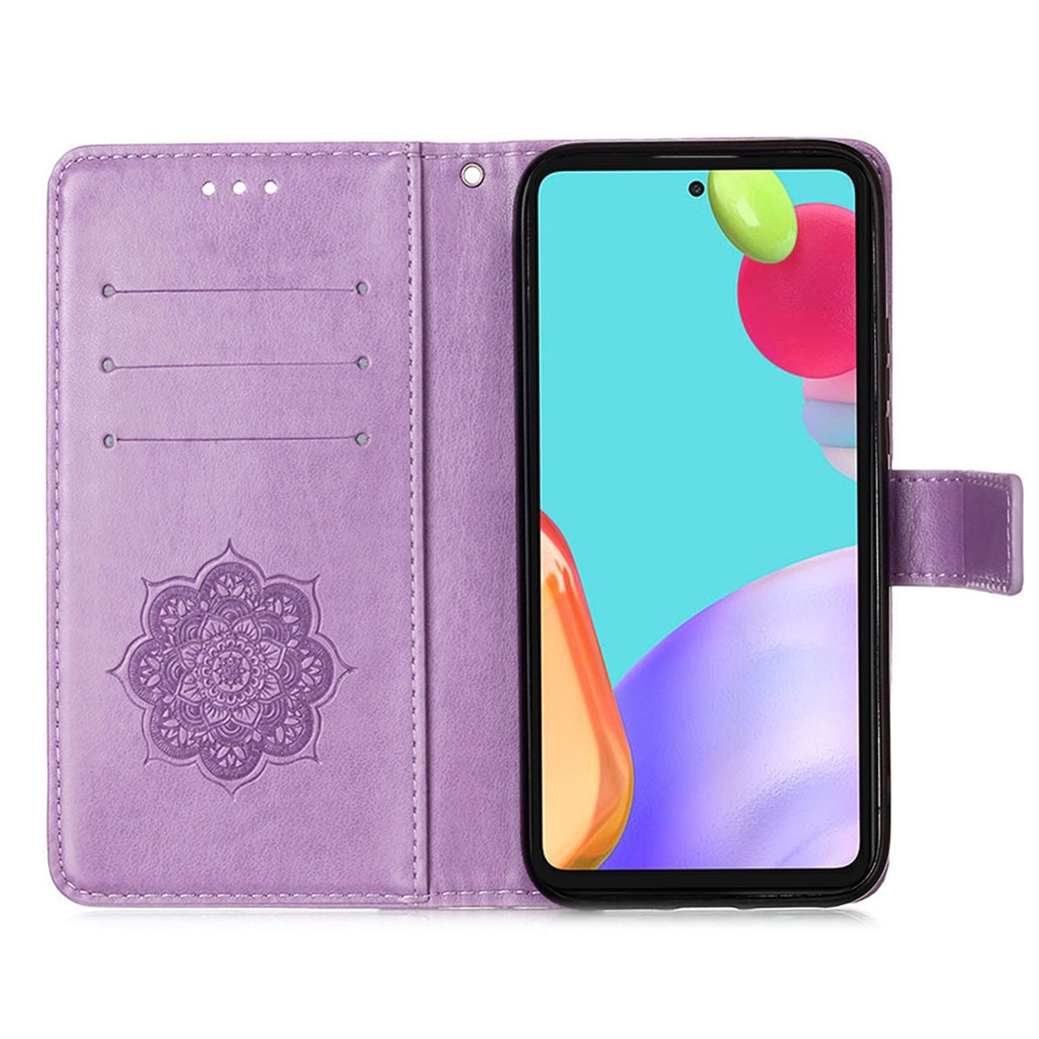 KÖNIG DESIGN Book Case, A52s, A52 Galaxy Bookcover, / Violett Samsung, 4G 5G 