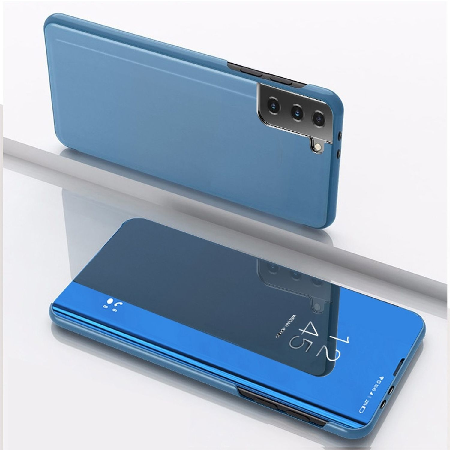 Case, Cover, Galaxy KÖNIG Blau DESIGN Plus, S21 Full Samsung,