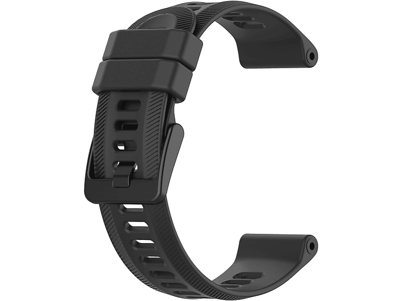 INF Armband Silikon, Ersatzarmband, Garmin, Forerunner 265 / 965, Schwarz