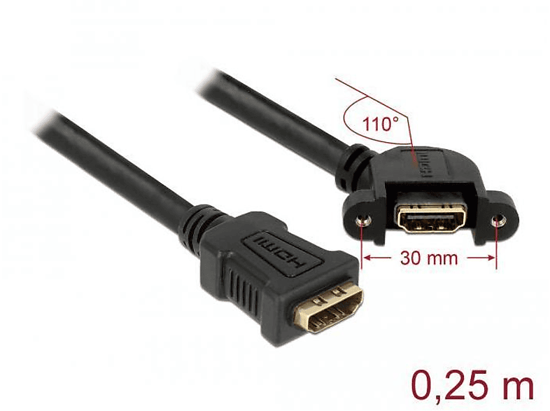 Kabel, HDMI 85101 DELOCK Schwarz