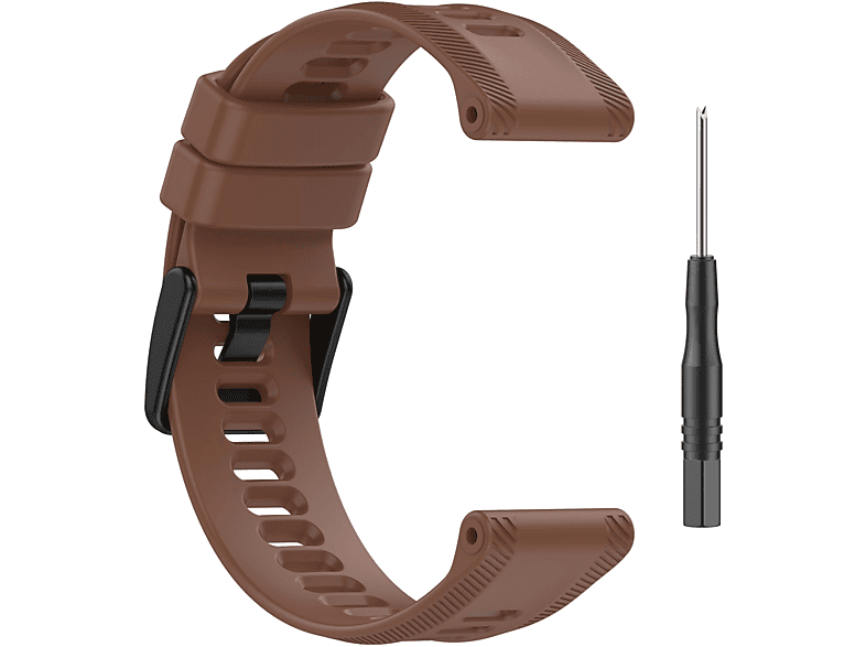 INF Armband Silikon, Ersatzarmband, Garmin, Forerunner 265 / 965, Braun