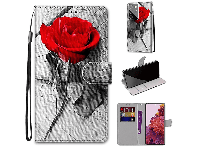 DESIGN KÖNIG Ultra, Bookcover, S21 Rot Book Galaxy Case, Samsung,