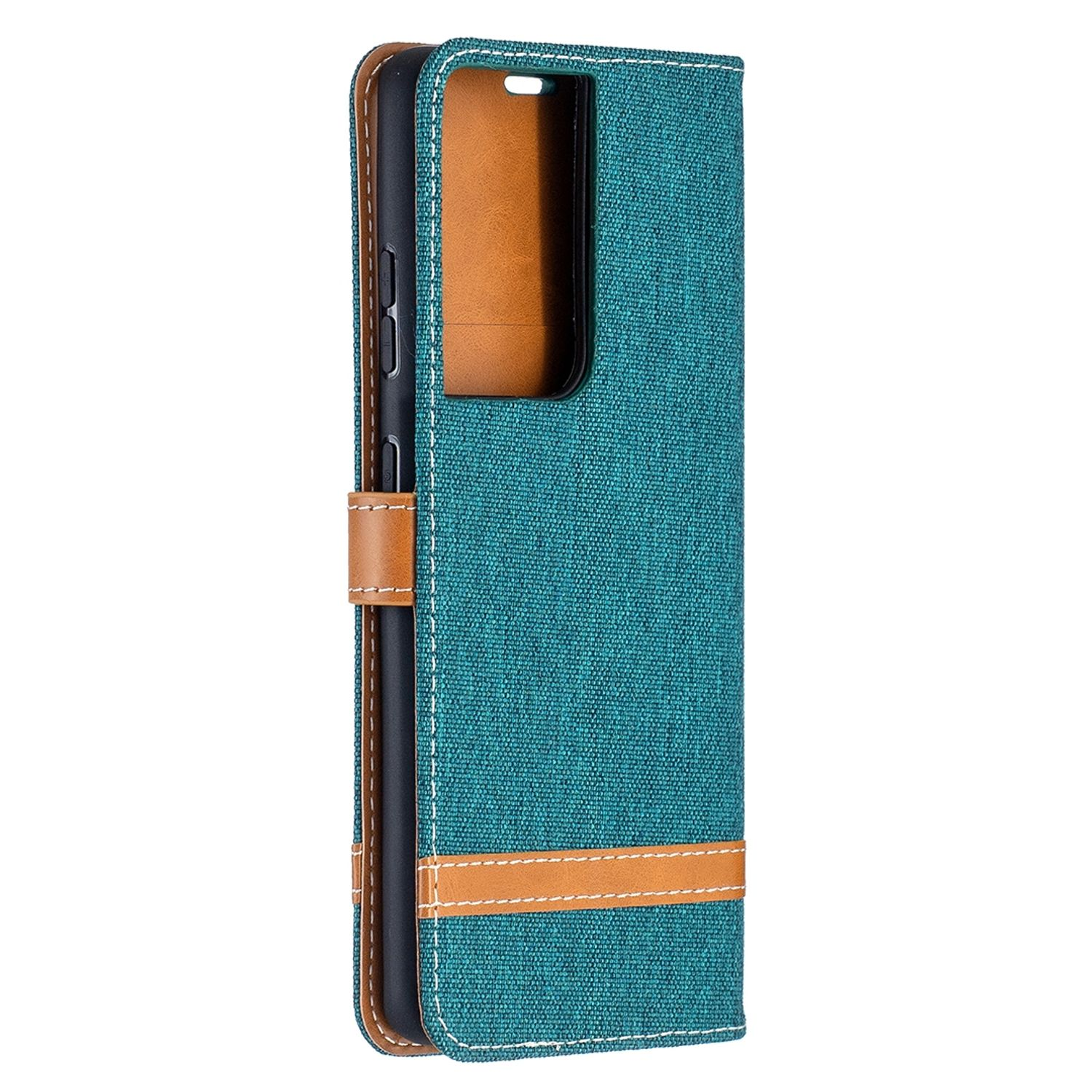 KÖNIG DESIGN S21 Ultra, Book Case, Grün Bookcover, Samsung, Galaxy