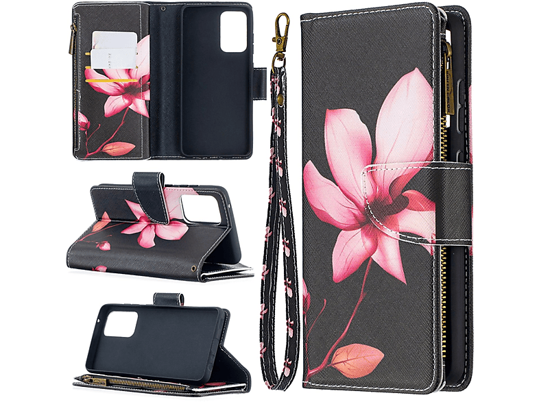 KÖNIG DESIGN Book Case, Bookcover, Samsung, Galaxy A52 4G / 5G / A52s, Schwarz