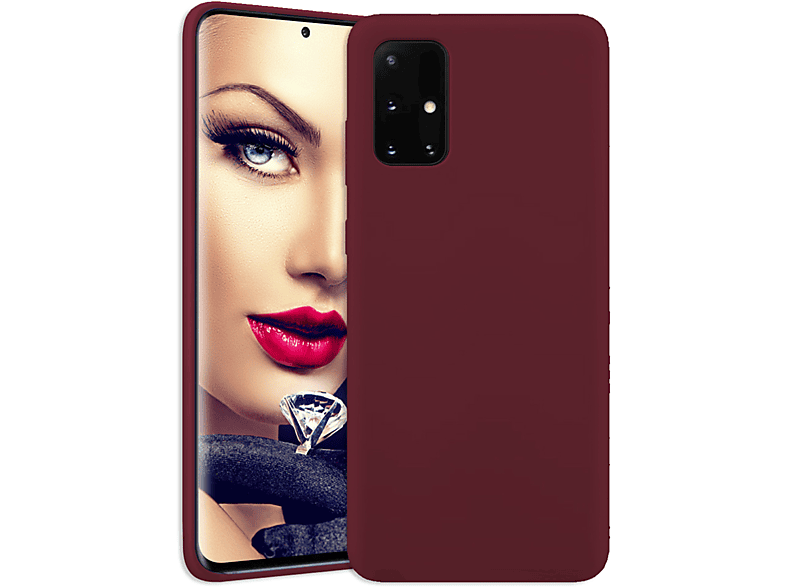 MTB MORE ENERGY Soft Matt Color Case, Backcover, Samsung, Galaxy A42 5G, Bordeaux Rot