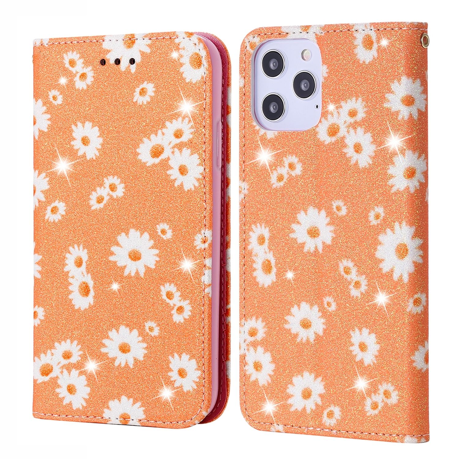 Bookcover, Pro iPhone 12 KÖNIG Apple, Orange DESIGN Max, Case, Book