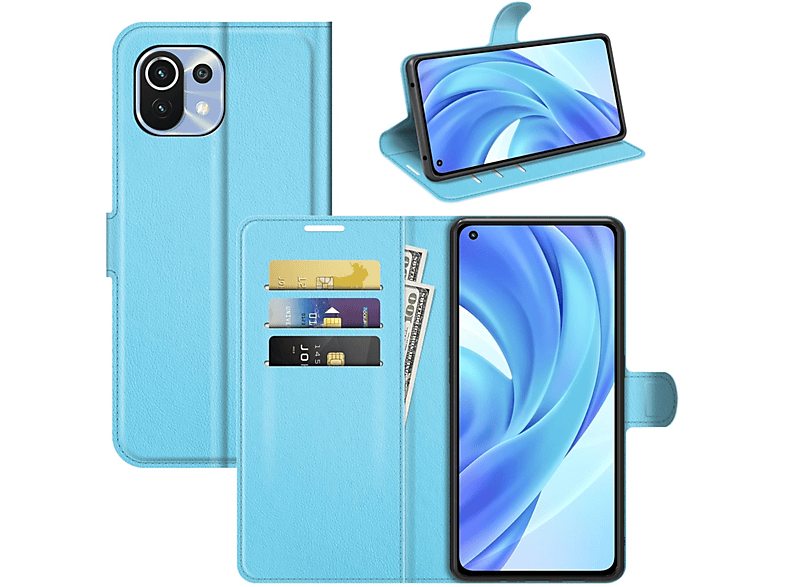 KÖNIG DESIGN Book Lite, Blau Bookcover, 11 Mi Case, Xiaomi