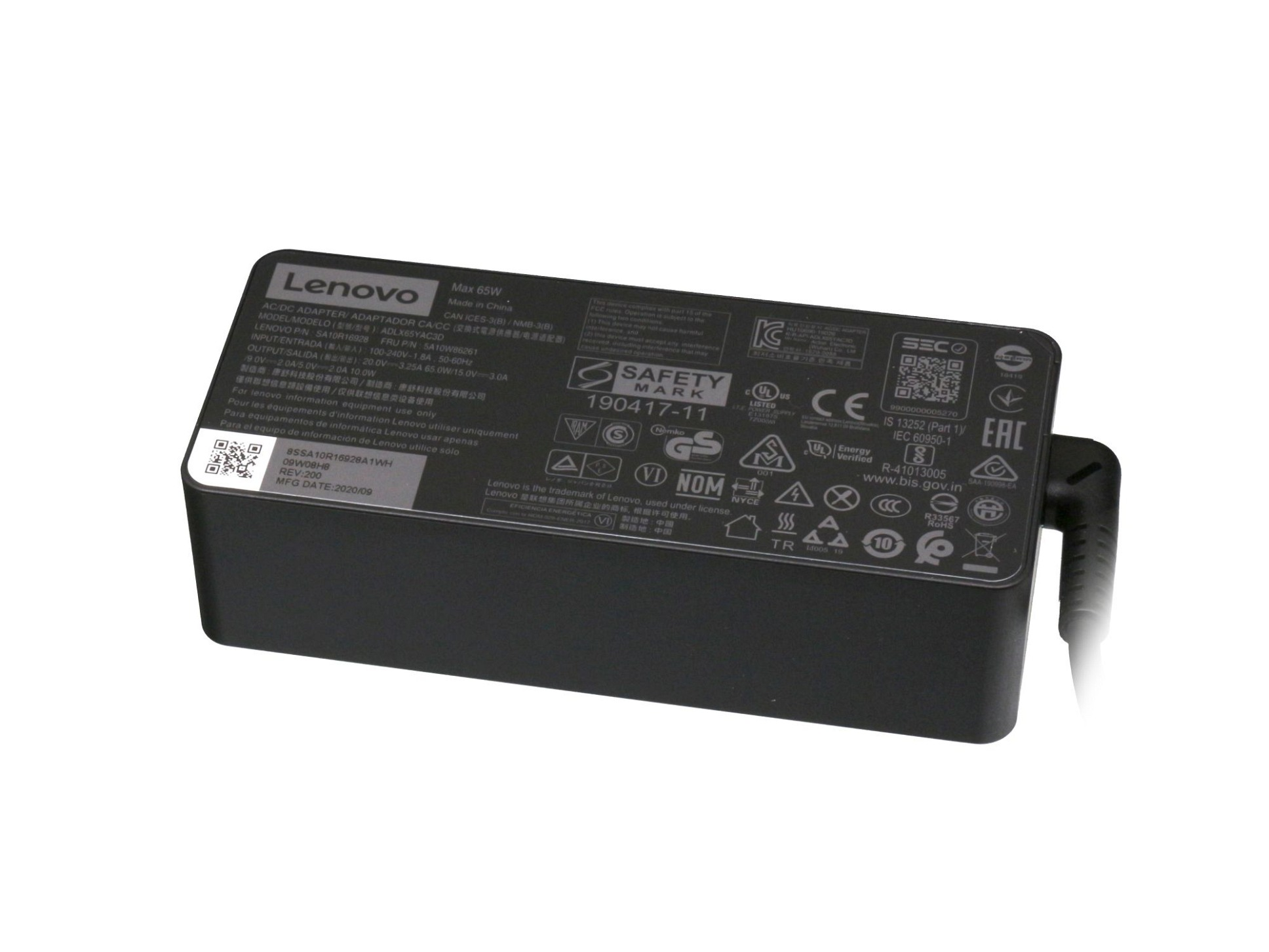 ADLX65YDC3A Original USB-C Netzteil LENOVO 65 Watt