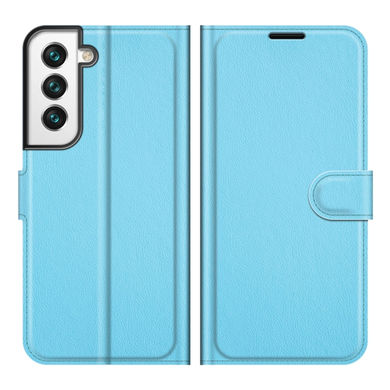 KÖNIG DESIGN Book Samsung, Case, S22 5G, Galaxy Blau Plus Bookcover