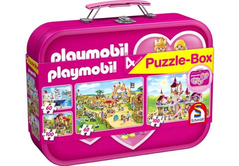 4 Puzzles - Playmobil - 60, 60, 100 et 100 pièces SCHMIDT SPIELE