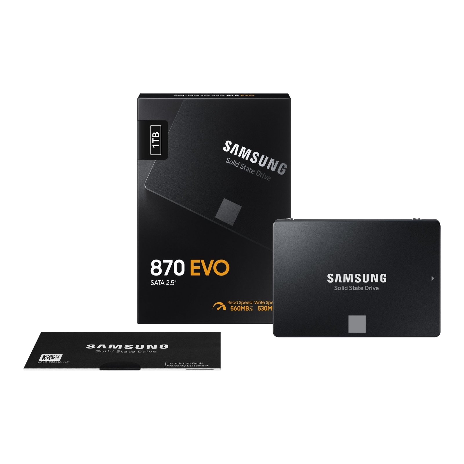 SAMSUNG 870 EVO 1 TB, intern SATA SSD 6 GB/s, SSD, (MZ-77E1T0B/EU), TB, Zoll 1 2.5