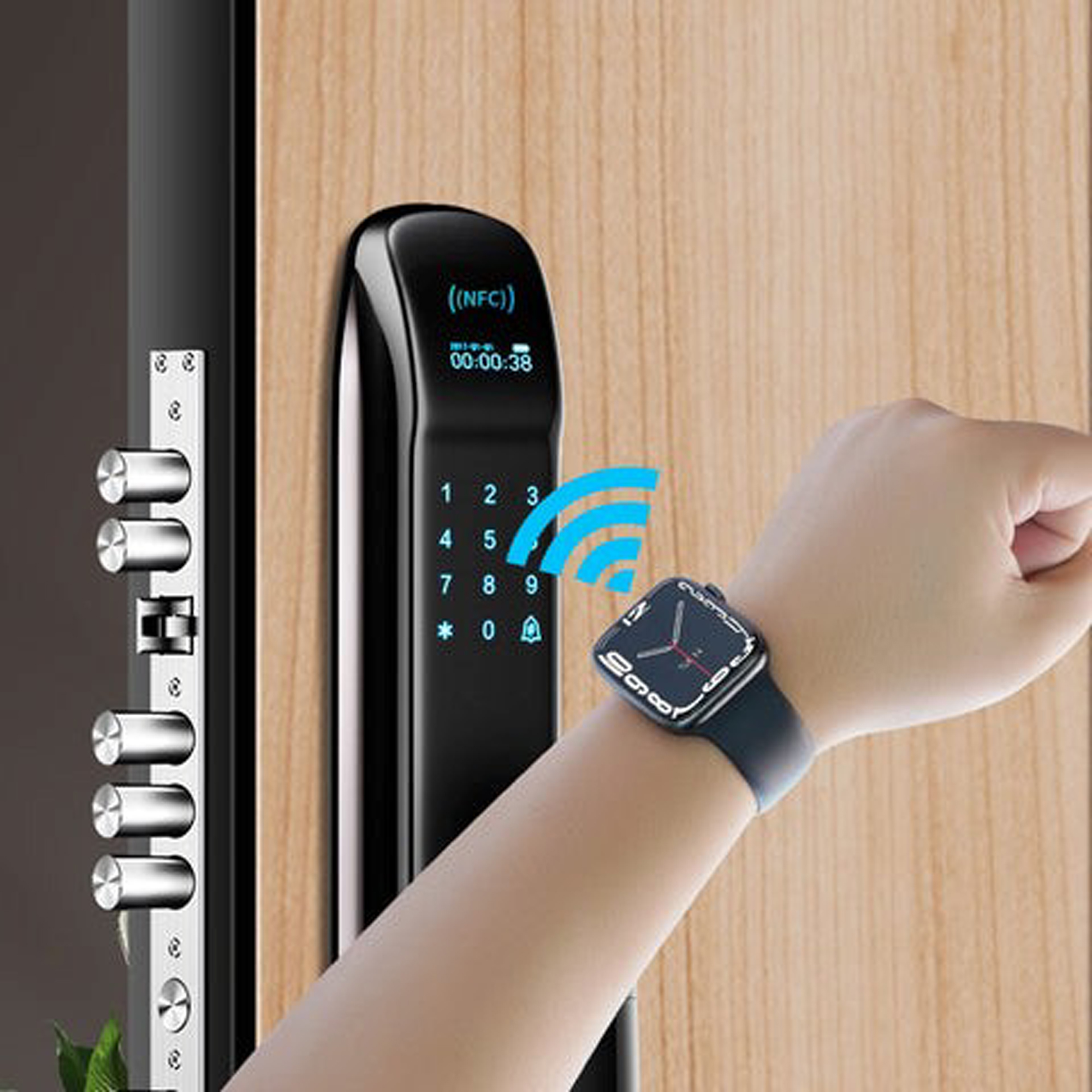 Zinc-Alloy ProMax LiveSaver Silikon, Smartwatch HYPTECH Schwarz