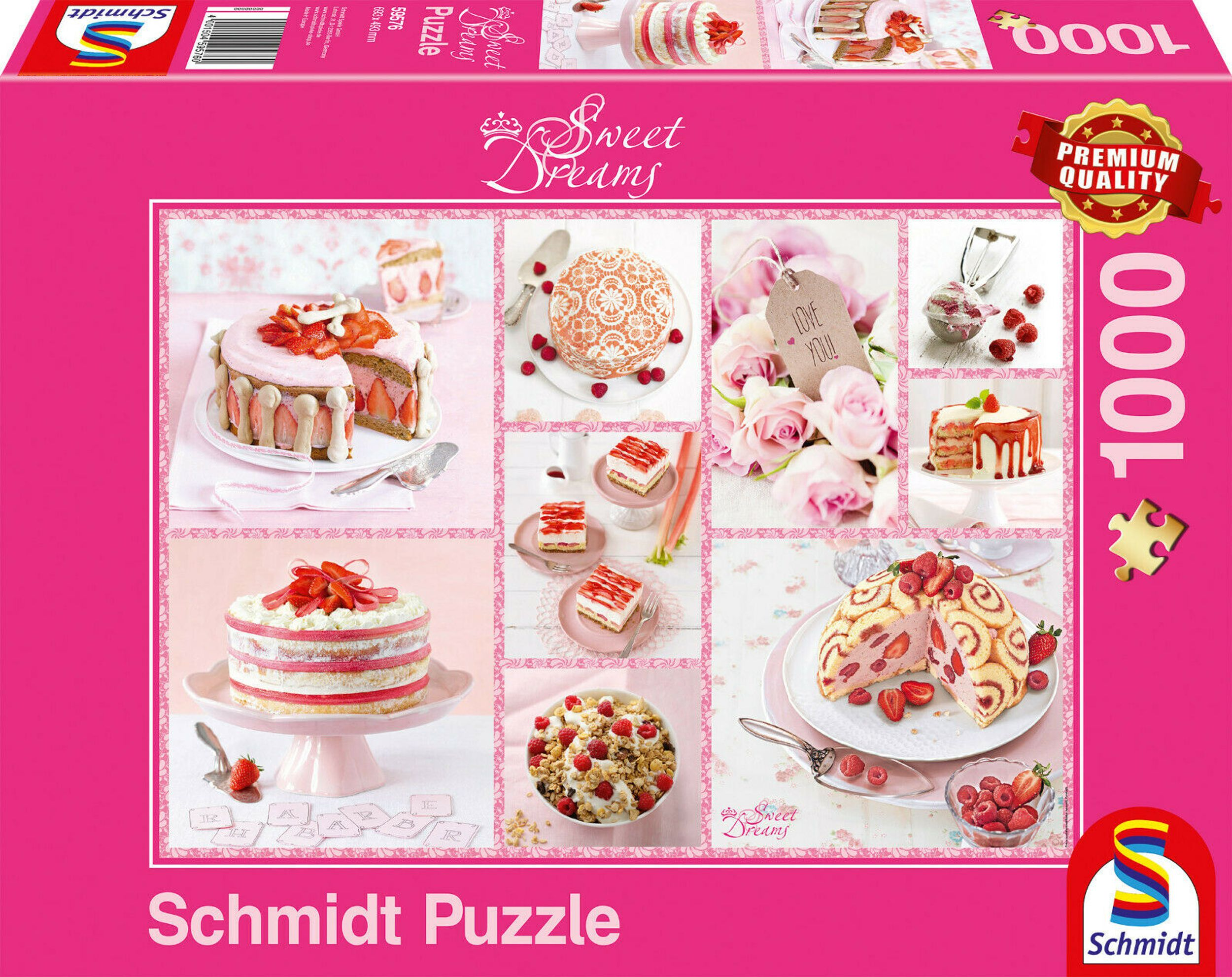 SPIELE SCHMIDT Sweet Tortenglück Rosa Puzzle Dreams