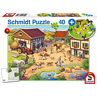 SCHMIDT SPIELE Lustiger Bauernhof + Werkzeug + AddOn Puzzle