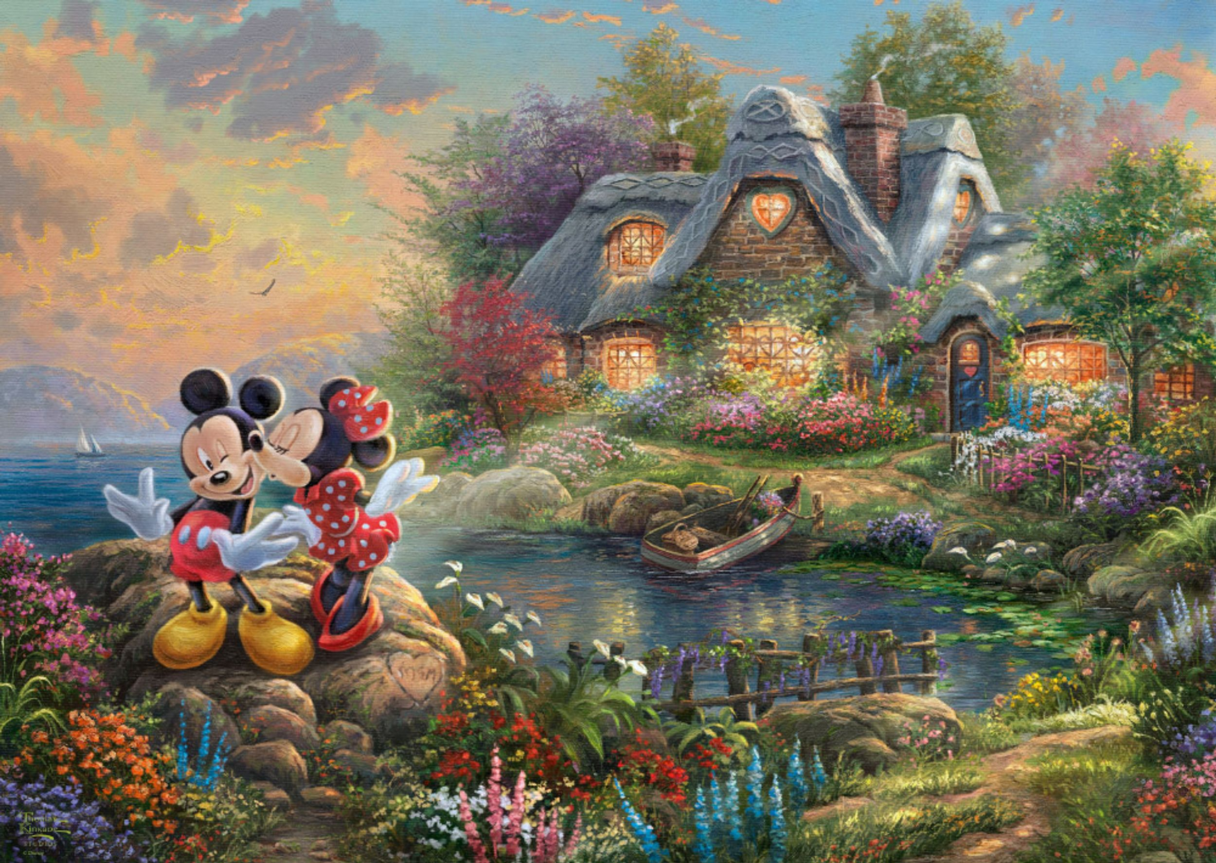 Puzzle SPIELE & Sweethearts Mickey Minnie SCHMIDT
