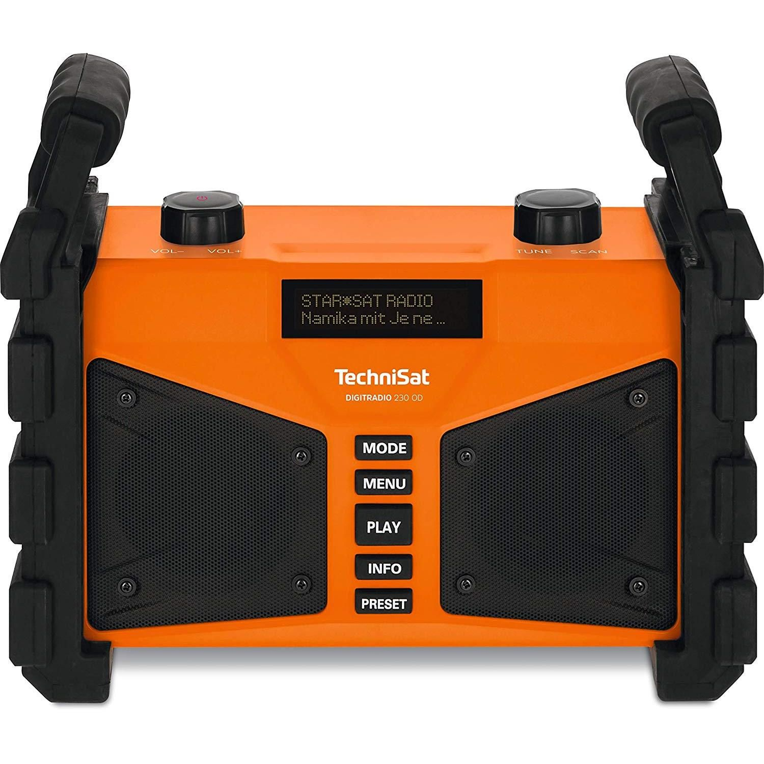 orange Bluetooth, DAB, DAB+ DIGITRADIO TECHNISAT DAB+, OD FM, 230 Baustellenradio, AM,