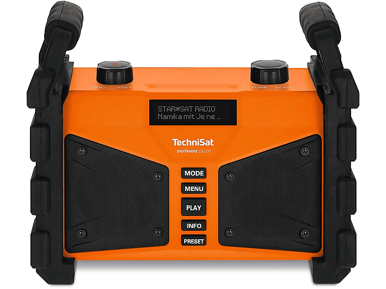 TECHNISAT DIGITRADIO 230 OD DAB+ Baustellenradio, DAB, DAB+, FM, AM, Bluetooth, orange