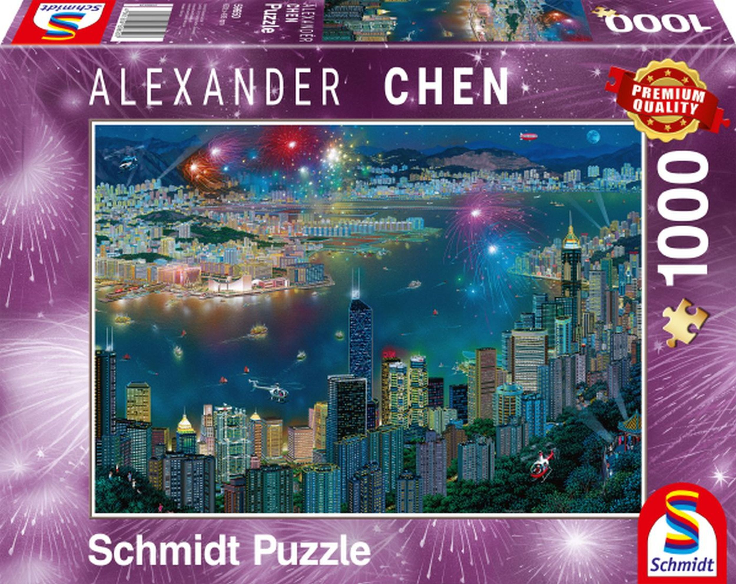 Hongkong SCHMIDT Puzzle SPIELE über Feuerwerk