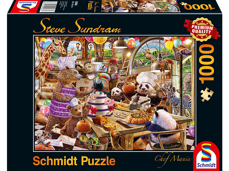 SCHMIDT SPIELE Puzzle Schmidt Spiele Chef Mania 69,3 x 49,3 cm 1000 Stücke Puzzle
