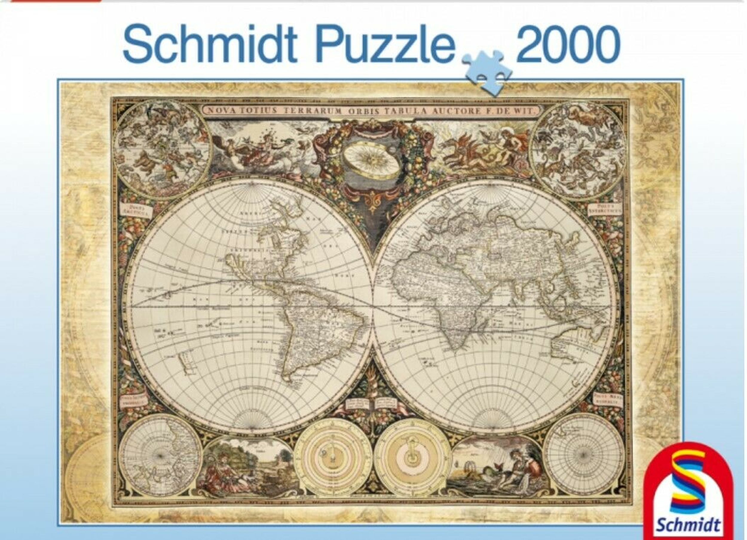 SCHMIDT SPIELE Puzzle SCHMIDT Weltkarte Puzzle 2000 Teile Historische