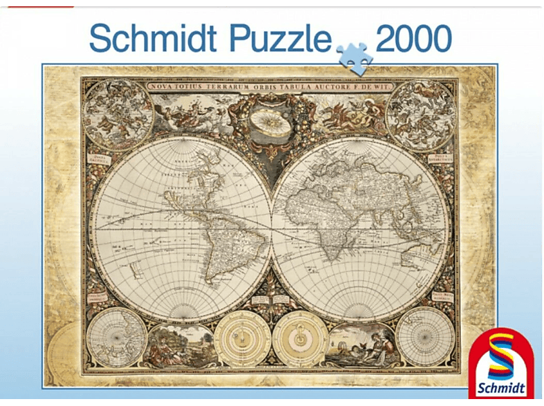 SCHMIDT SPIELE Historische Teile Puzzle Weltkarte 2000 SCHMIDT Puzzle