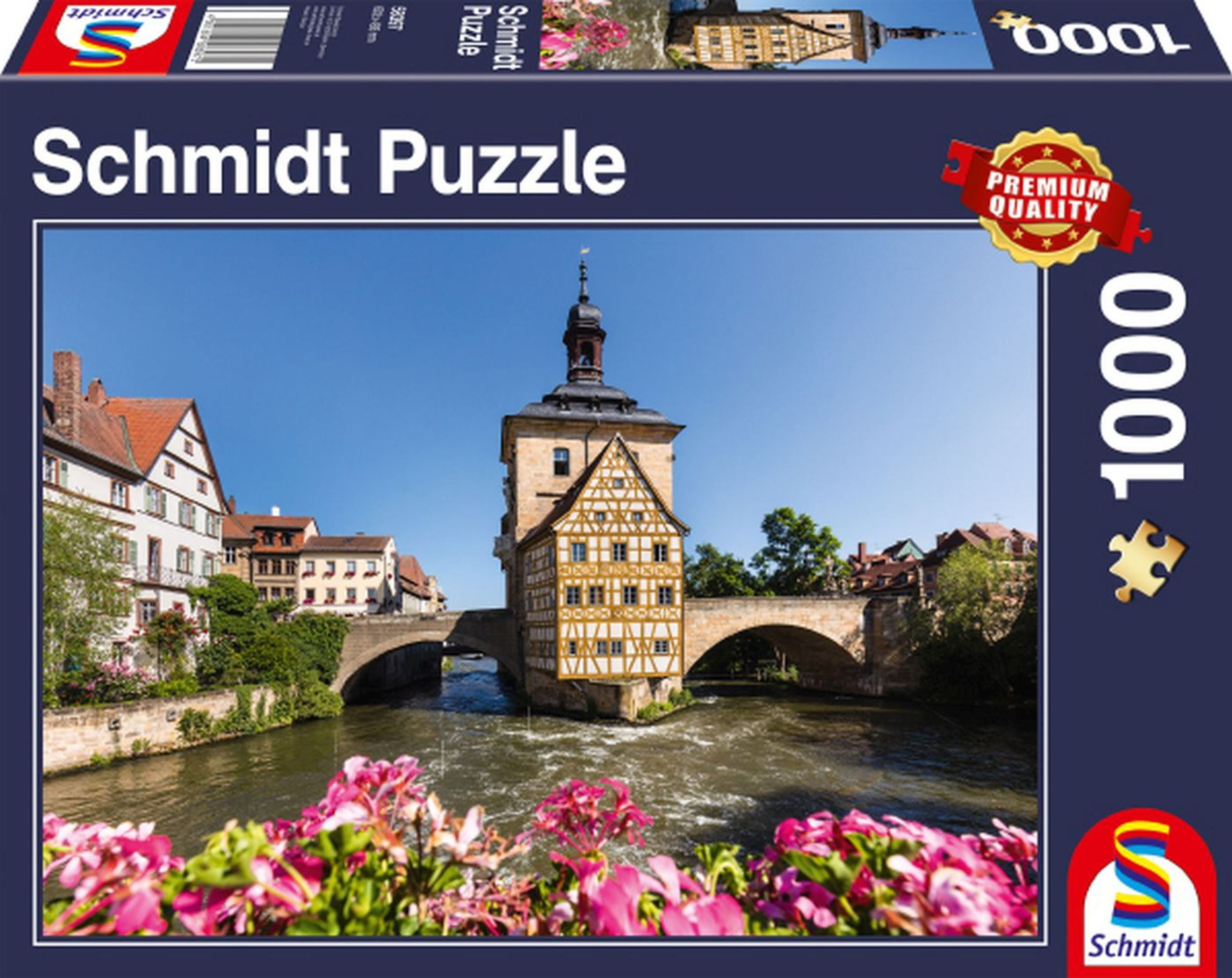 Puzzle altes SCHMIDT SPIELE Bamberg, Regnitz Rathaus und