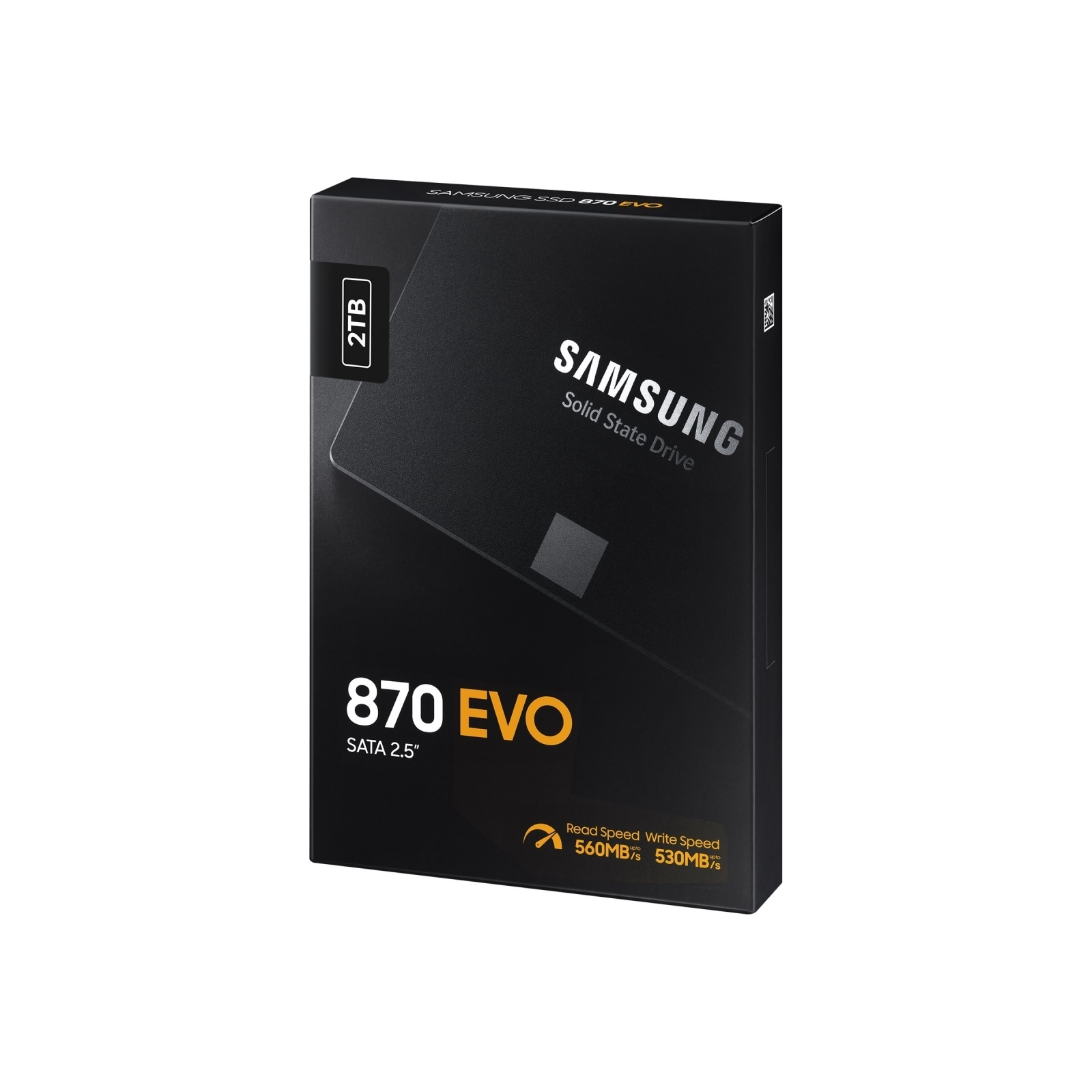 SAMSUNG 870 2 TB, 2.5 GB/s, SSD EVO (MZ-77E2T0B/EU), Zoll 2 TB, 6 intern SATA SSD