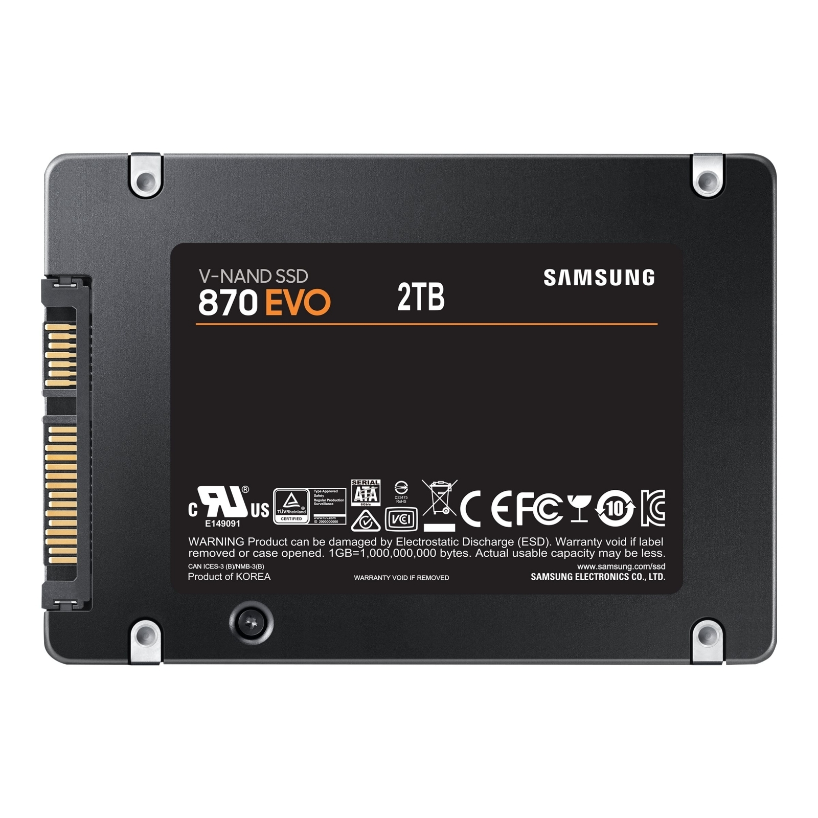 SAMSUNG 870 EVO 2 TB, SATA SSD GB/s, TB, (MZ-77E2T0B/EU), Zoll intern SSD, 2.5 6 2