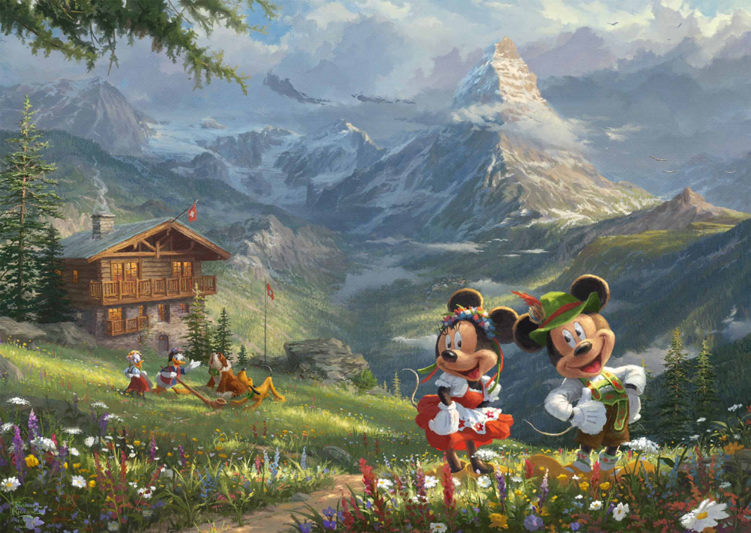 SCHMIDT SPIELE Mickey & Puzzle in Minnie den Alpen