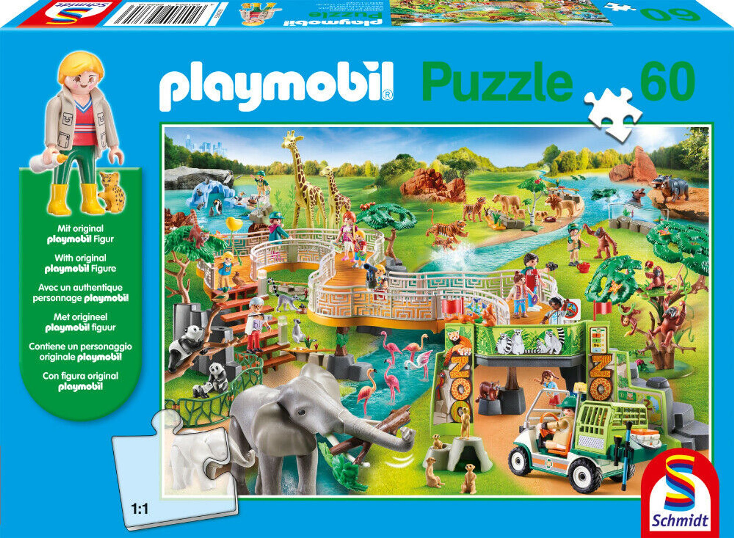 SCHMIDT SPIELE Zoo + Figur Playmobil Puzzle