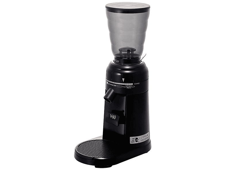 HARIO V60 Elektrische Kaffeemühle Black, Edelstahlmahlwerk)