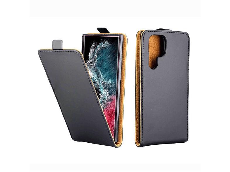 Cover, Samsung, Ultra S22 5G, Schwarz DESIGN Galaxy KÖNIG Flipcase, Flip