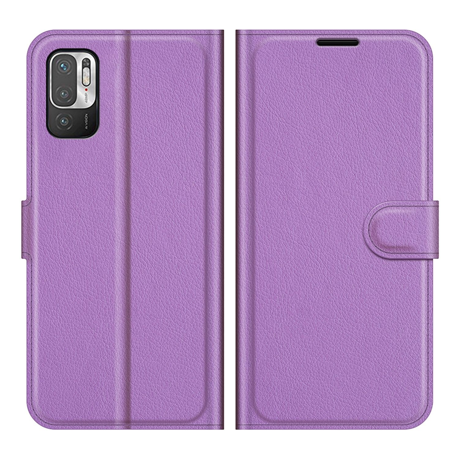 KÖNIG DESIGN Bookcover, Redmi Xiaomi, 10 Case, Book Violett Note 5G,