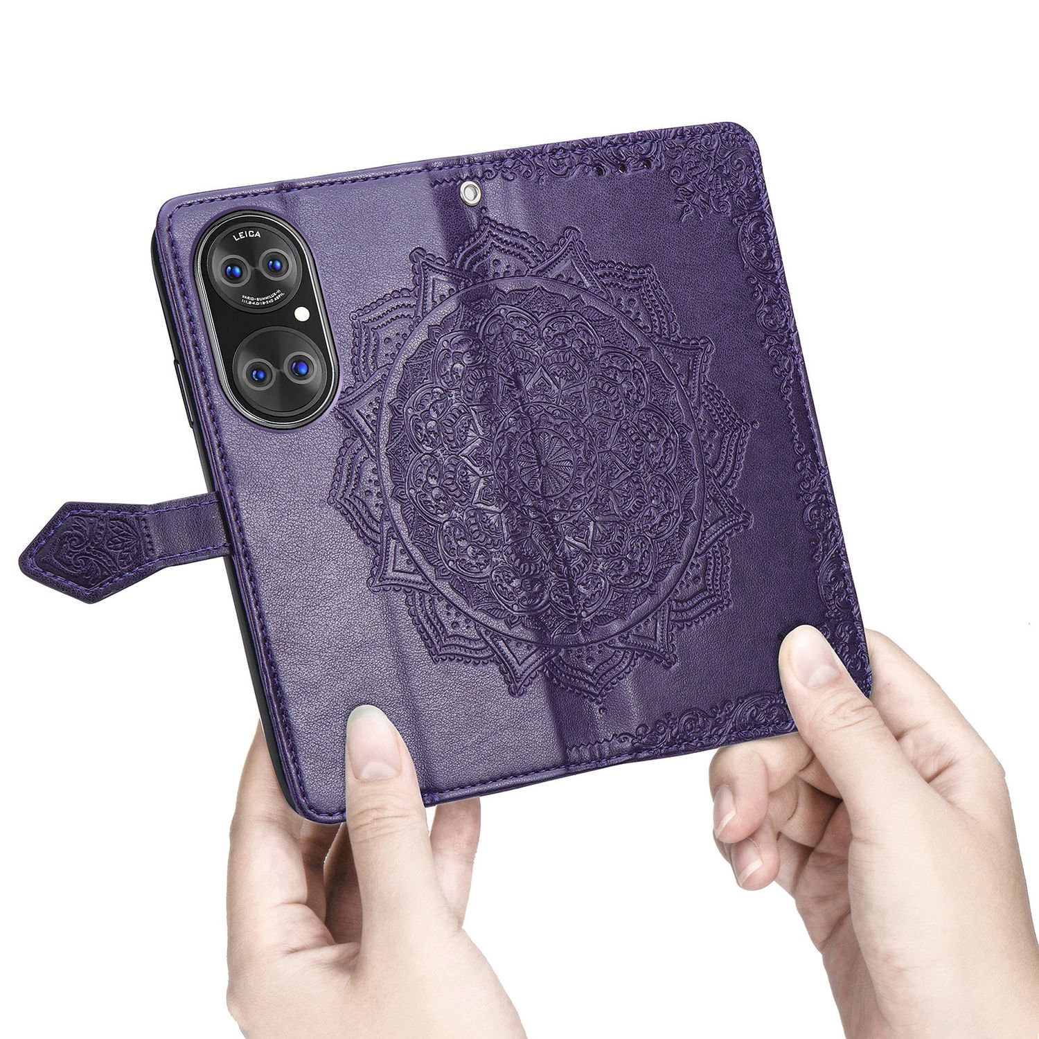 P50, Book Case, KÖNIG DESIGN Violett Huawei, Bookcover,