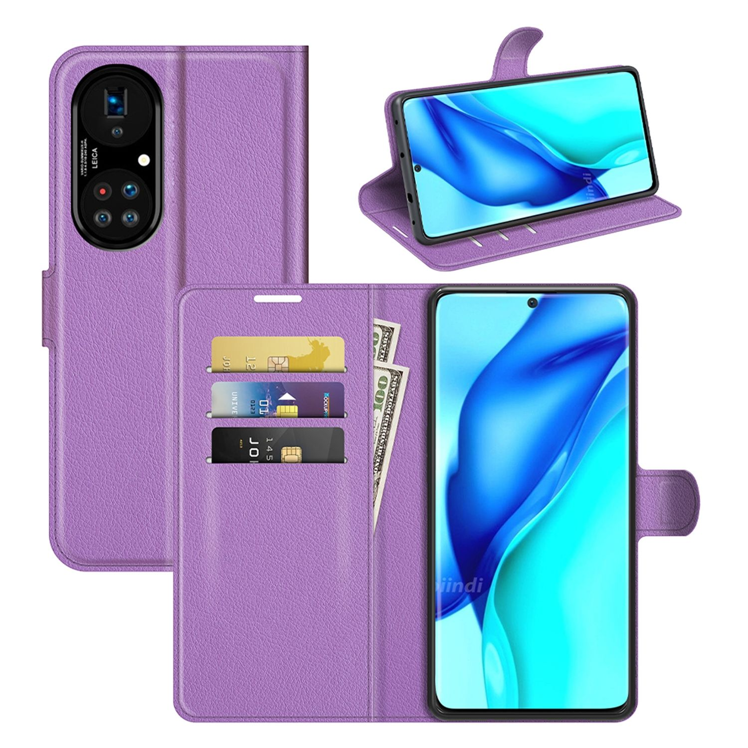 KÖNIG Case, DESIGN P50 Violett Pro, Book Bookcover, Huawei,
