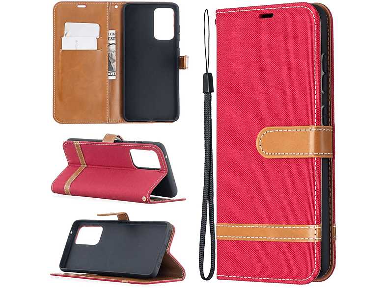 DESIGN Rot Book Galaxy / A52s, Samsung, 4G / KÖNIG 5G Case, Bookcover, A52