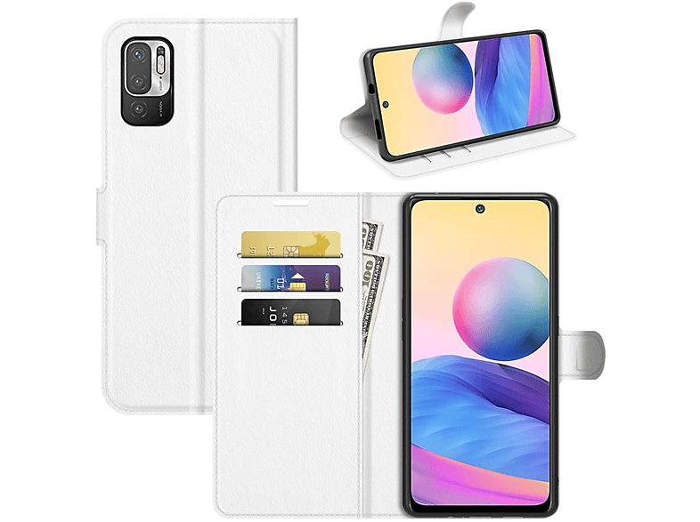 Weiß Case, KÖNIG Xiaomi, Bookcover, 10 5G, DESIGN Redmi Note Book
