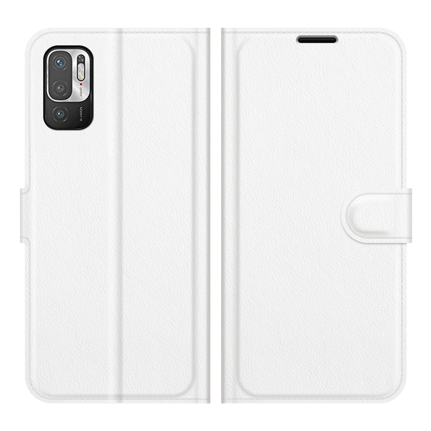 Weiß Case, KÖNIG Xiaomi, Bookcover, 10 5G, DESIGN Redmi Note Book